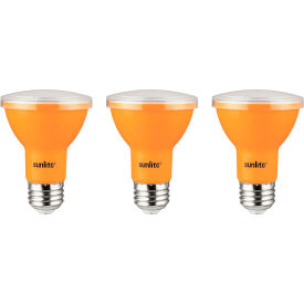 Sunlite® LED PAR20 Colored Recessed Light Bulb E26 Base 3W Amber Pack of 3