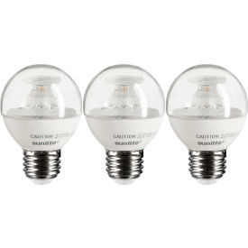 Sunlite® LED G16 Clear Globe Light Bulb E26 Base 5W 350 Lumens 2700K Warm White Pack of 3