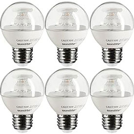 Sunlite® LED G16 Clear Globe Light Bulb E26 Base 5W 350 Lumens 2700K Warm White Pack of 6