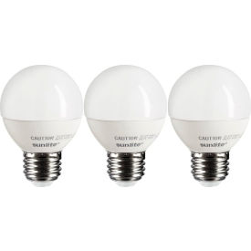 Sunlite® LED G16 Frosted Globe Light Bulb E26 Base 5W 350 Lumens 27K Warm White Pack of 3