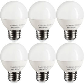 Sunlite® LED G16 Frosted Globe Light Bulb E26 Base 5W 350 Lumens 27K Warm White Pack of 6