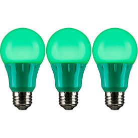 Sunlite® LED A19 Colored Light Bulb E26 Base 3W 130 Lumens Green Pack of 3