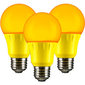 Sunlite® LED A19 Colored Light Bulb E26 Base 3W 70 Lumens Amber Pack of 3