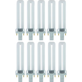 Sunlite® 2-Pin Compact Fluorescent Light Bulb G23 Base 2700K 7W Warm White Pack of 10