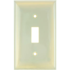 Sunlite® Toggle Switch Plate 1-Gang Ivory Pack of 12
