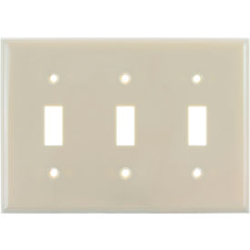 Sunlite® Toggle Switch Plate 3-Gang Ivory Pack of 12