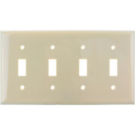 Sunlite® Toggle Switch Plate 4-Gang Ivory Pack of 12