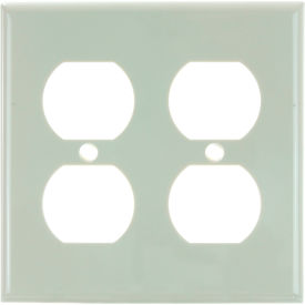 Sunlite® Receptacle Duplex Wall Plate 2-Gang Almond Pack of 12