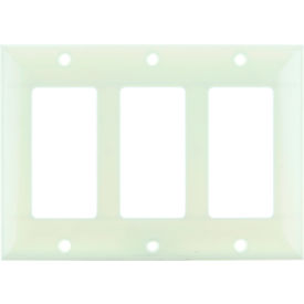Sunlite® Decorative Switch & Receptacle Plate 3-Gang Almond Pack of 12