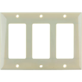Sunlite® Decorative Switch & Receptacle Plate 3-Gang Ivory Pack of 12