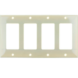Sunlite® Decorative Switch & Receptacle Cover Plate 4-Gang Ivory Pack of 12