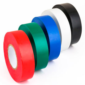 Sunlite® Electrical Tape 3/4"" x 60 Black/White/Blue/Green/Red Pack of 5