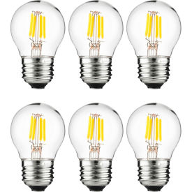 Sunlite® LED G16 Filament Globe Light Bulb E26 Base 3W 250 Lumens 2200K Amber Pack of 6