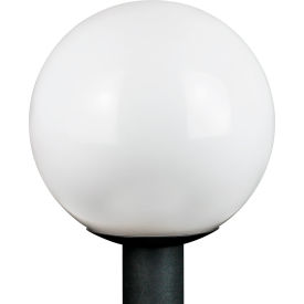 Sunlite® Round Decorative Outdoor Fixture 100W 12"" Dia. White Globe/Black Base