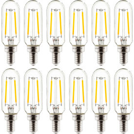 Sunlite® LED T8 Filament Light Bulb E12 Base 2W 130 Lumens 2700K Warm White Pack of 12