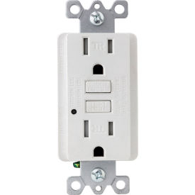 Sunlite® E542 GFCI Duplex Outlet Double Pole 15A 120V AC White Pack of 3