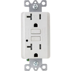 Sunlite® E545 GFCI Duplex Outlet Double Pole 20A 120V AC White Pack of 3