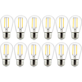 Sunlite® LED S14 Filament Light Bulb E26 Base 2W 200 Lumens 2700K Warm White Pack of 12