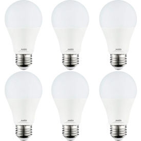 Sunlite® LED A19 Light Bulb E26 Base 9W 810 Lumens 5000K Super White Pack of 6