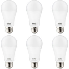 Sunlite® LED A19 Light Bulb E26 Base 15W 1600 Lumens 4000K Cool White Pack of 6