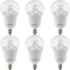 Sunlite® LED A15 Appliance Clear Light Bulb E12 Base 6W 450 Lumens 30K Warm White Pk of 6