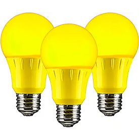 Sunlite® LED A19 Colored Light Bulb E26 Base 3W 1800 Lumens Yellow Pack of 3