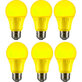 Sunlite® LED A19 Colored Light Bulb E26 Base 3W Yellow Pack of 6