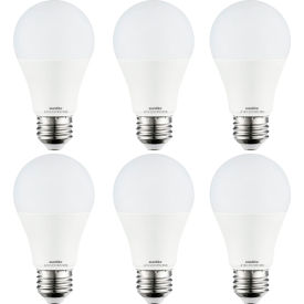 Sunlite® LED A19 Household Light Bulb E26 Base 9W 800 Lumens 3000K Warm White Pack of 6