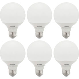 Sunlite® LED G25 Globe Light Bulb E26 Base 6W 520 Lumens 3000K Warm White Pack of 6