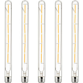 Sunlite® LED T8 Tubular Filament Light Bulb E26 Base 5W 450 Lumens 2200K Amber Pack of 5