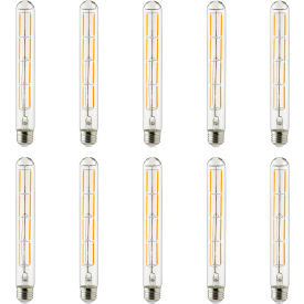 Sunlite® LED T10 Filament Light Bulb E26 Base 6W 570 Lumens 2700K Soft White Pack of 10