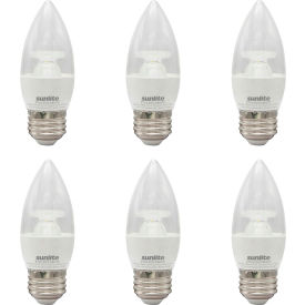 Sunlite® LED B11 CTC Light Bulb E26 Base 4.5W 300 Lumens 2700K Warm White Pack of 6