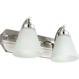 Sunlite® Modern Incandescent Bell Shaped Vanity Light Fixture 100W 17""L Brushed Nickel