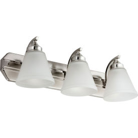 Sunlite® Modern Incandescent Bell Shaped Vanity Light Fixture 100W 24""L Brushed Nickel