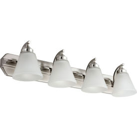 Sunlite® Modern Incandescent Bell Shaped Vanity Light Fixture 100W 30""L Brushed Nickel