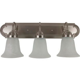 Sunlite® Traditional Bell Shaped Vanity Light Fixture 60W 24""L Brushed Nickel