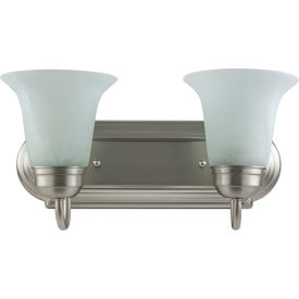 Sunlite® Traditional Bell Shaped Vanity Light Fixture 60W 14""L Brushed Nickel