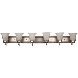 Sunlite® Traditional Bell Shaped Vanity Light Fixture 60W 48""L Brushed Nickel