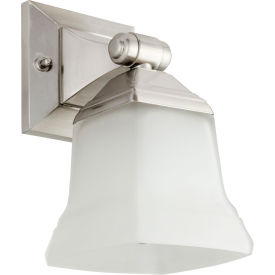 Sunlite® Modern Square Bell Shaped Vanity Light Fixture 100W 5-3/4""L Brushed Nickel