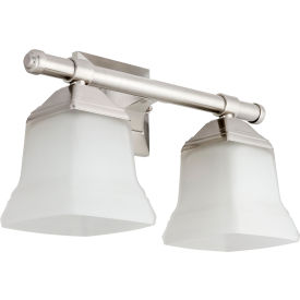 Sunlite® Modern Square Bell Shaped Vanity Light Fixture 100W 14""L Brushed Nickel