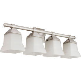Sunlite® Modern Square Bell Shaped Vanity Light Fixture 100W 25-5/8""L Brushed Nickel