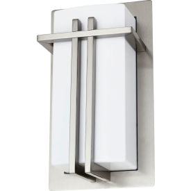 Sunlite® Decorative Square Wall Sconce Vanity Light Fixture 60W 6-1/2""L Brushed Nickel