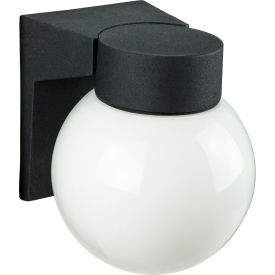 Sunlite® Globe Style Outdoor Vanity Light Fixture 60W 6""L Black