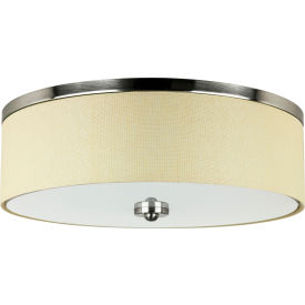 Sunlite® Round Flush Mount Ceiling Light Fixture 20W 1100 Lumens 13"" Dia. Brushed Nickel