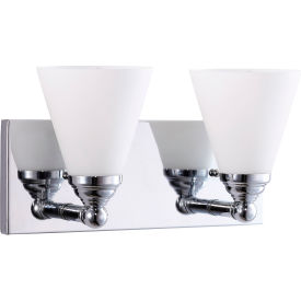 Sunlite® Cone Shade Vanity Light Fixture 60W 16""L Brushed Nickel