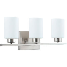 Sunlite® Modern Cylinder Vanity Light Fixture 60W 22""L Brushed Nickel