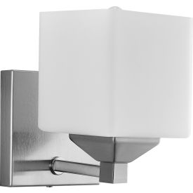 Sunlite® Modern Square Shade Vanity Light Fixture 60W 5""L Brushed Nickel