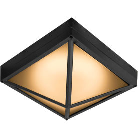 Sunlite® Pyramid Flush Mount Ceiling Light Fixture 12W 650 Lumens 10-1/4""W Black