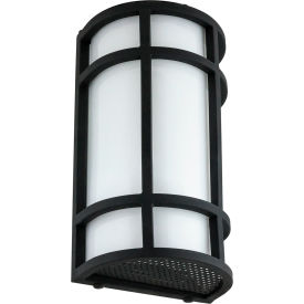 Sunlite® LED Outdoor Mission Style Half Cylinder Wall Light Fixture 15W 800 Lumens White/Blk