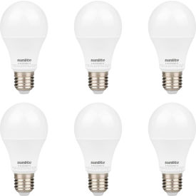 Sunlite® LED A19 Light Bulb E26 Base 9W 800 Lumens 2700K Soft White Pack of 6